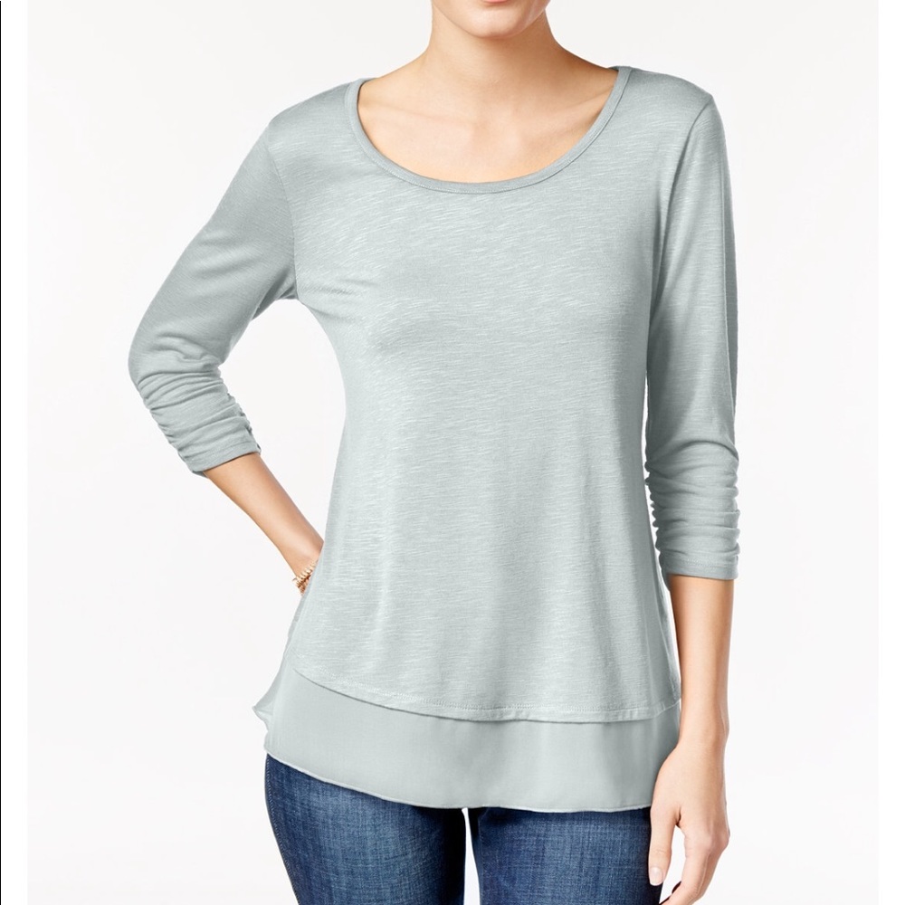 Style & Co chiffon hem top